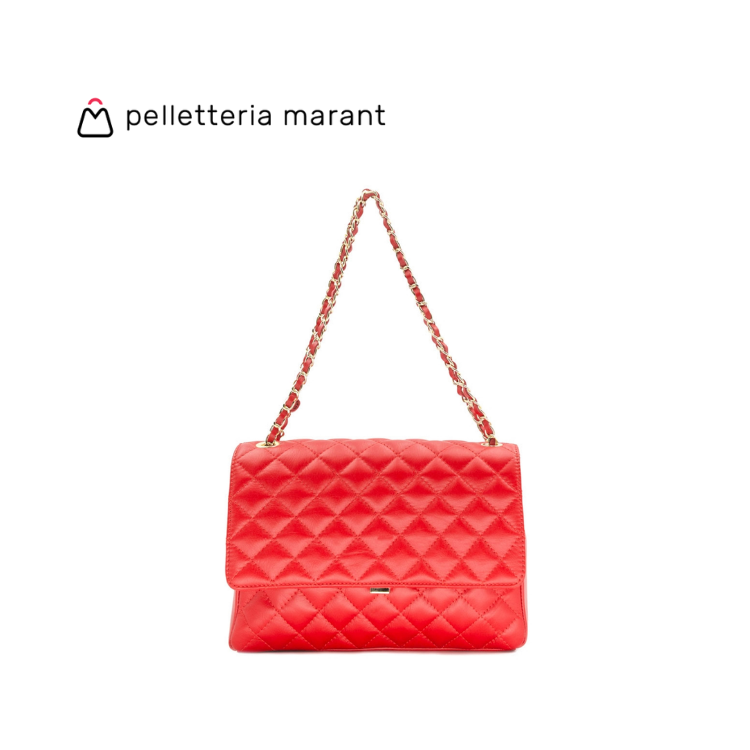 PELLETTERIA MARANT Aurora XL Matelassé Leather Handbag