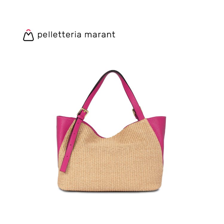 PELLETTERIA MARANT LUDMILLA MEDIA RAFIA Handbag