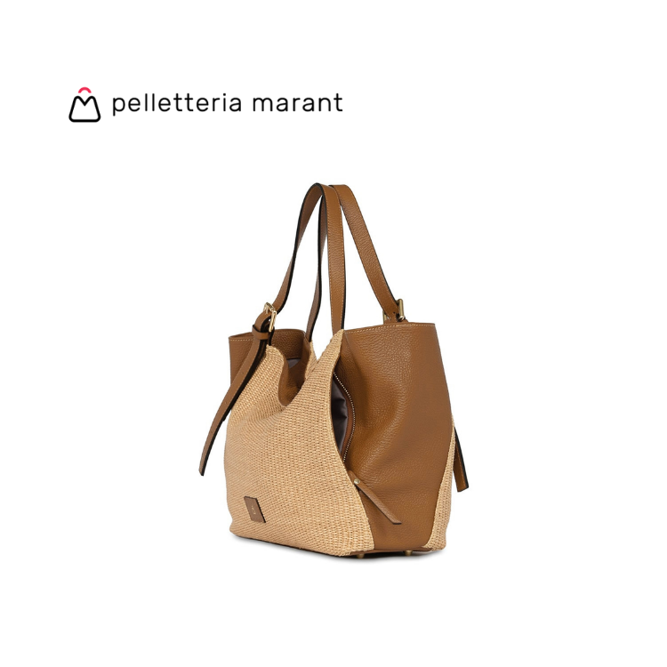 PELLETTERIA MARANT LUDMILLA MEDIA RAFIA Handbag