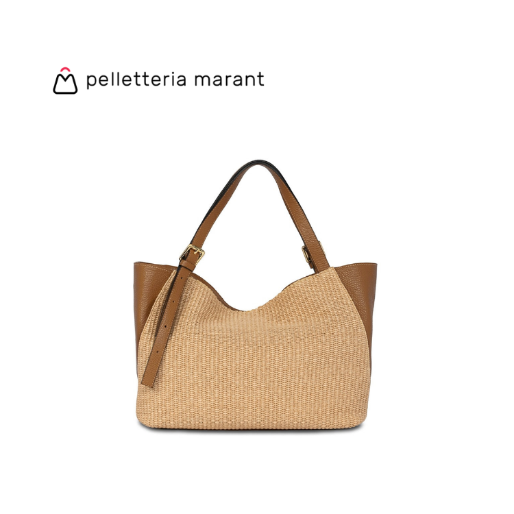 PELLETTERIA MARANT LUDMILLA MEDIA RAFIA Handbag