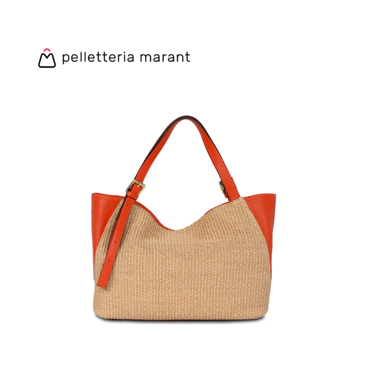 PELLETTERIA MARANT LUDMILLA MEDIA RAFIA Handbag