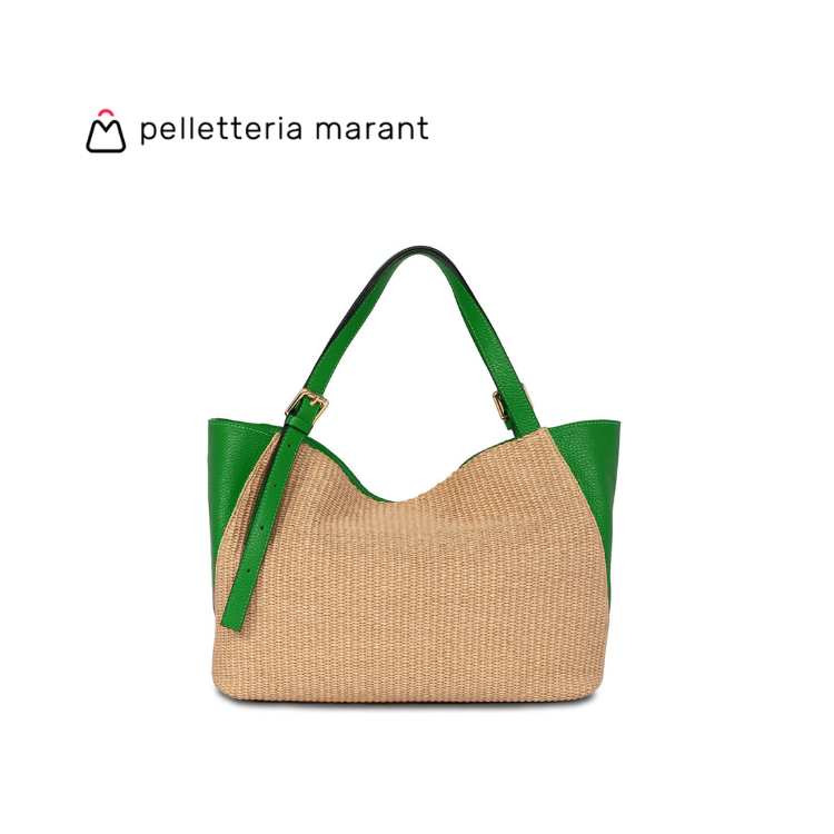 PELLETTERIA MARANT LUDMILLA MEDIA RAFIA Handbag